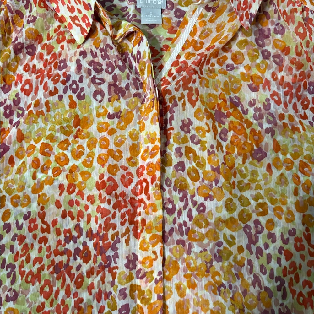 Chico's Multicolor Patterned Blouse - image 3